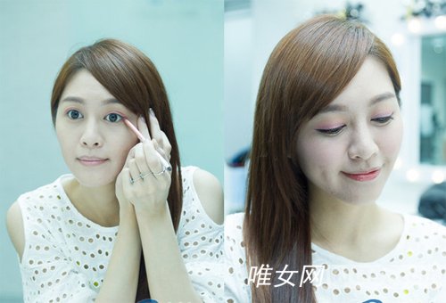 分手妹陈佩佩分享卧蚕桃花妆打造整体造型